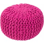 Surya Fargo Fuchsia Pouf 14"H X 20"W X 20"D