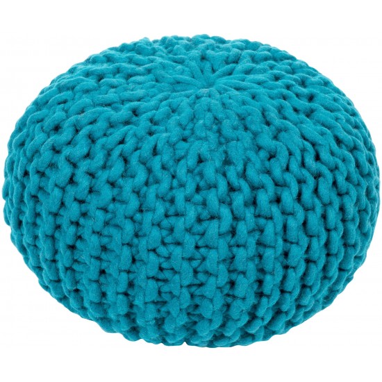 Surya Fargo Deep Teal Pouf 14"H X 20"W X 20"D