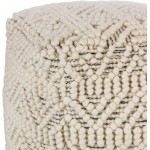 Surya Hygge Cream Pouf 18"H X 18"W X 18"D