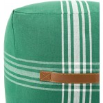 Surya Jackson Dark Green Pouf 16"H X 16"W X 16"D