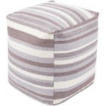 Surya Lori Cream Pouf 18"H X 16"W X 16"D