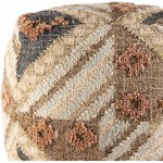 Surya Luanda Dark Brown Pouf 18"H X 18"W X 18"D