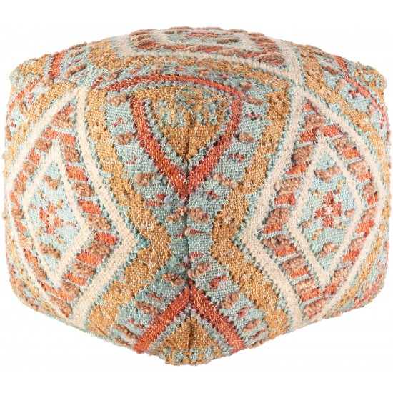 Surya Luanda Aqua Pouf 18"H X 18"W X 18"D