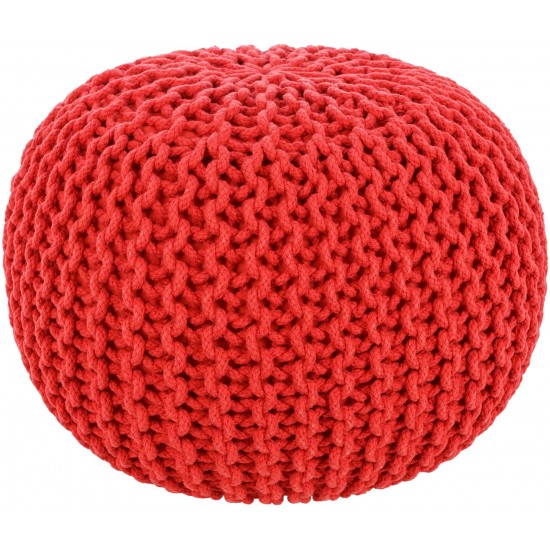 Surya Malmo Red Pouf 14"H X 20"W X 20"D