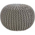 Surya Malmo Gray Pouf 14"H X 20"W X 20"D