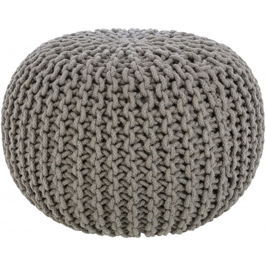 Surya Malmo Gray Pouf 14"H X 20"W X 20"D