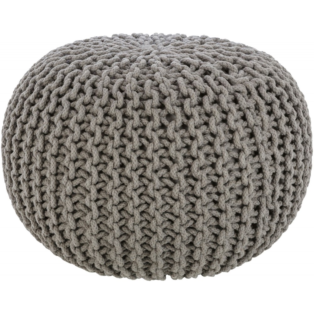 Surya Malmo Gray Pouf 14"H X 20"W X 20"D