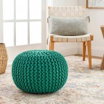 Surya Malmo Emerald Pouf 14"H X 20"W X 20"D