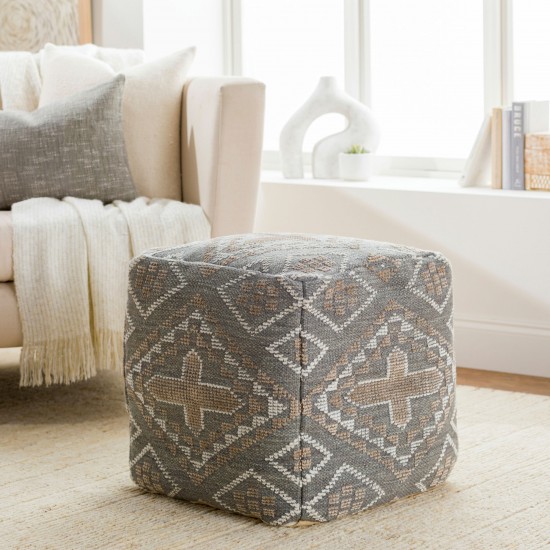 Surya Nobel Pouf 18"H X 18"W X 18"D Beige