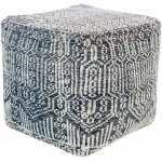 Surya Nobel Beige Pouf 18"H X 18"W X 18"D