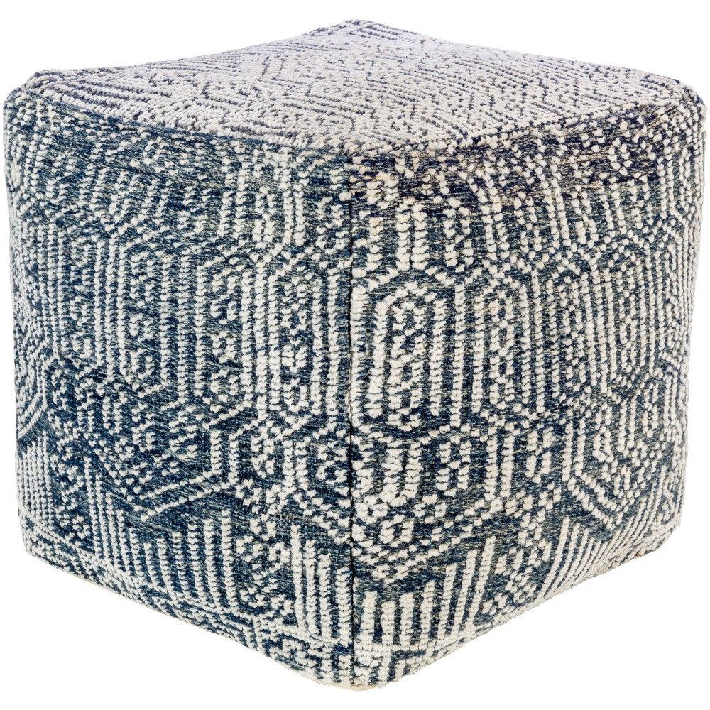 Surya Nobel Beige Pouf 18"H X 18"W X 18"D