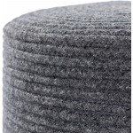 Surya Poppy Charcoal Pouf 16"H X 16"W X 16"D