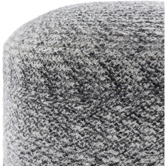 Surya Poppy Gray Pouf 16"H X 16"W X 16"D