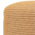 Surya Poppy Tan Pouf 16"H X 16"W X 16"D