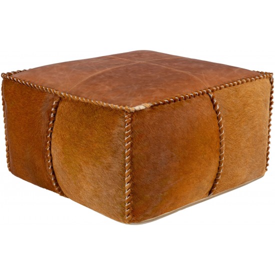 Surya Ranger Ii Brown Pouf 13"H X 22"W X 22"D