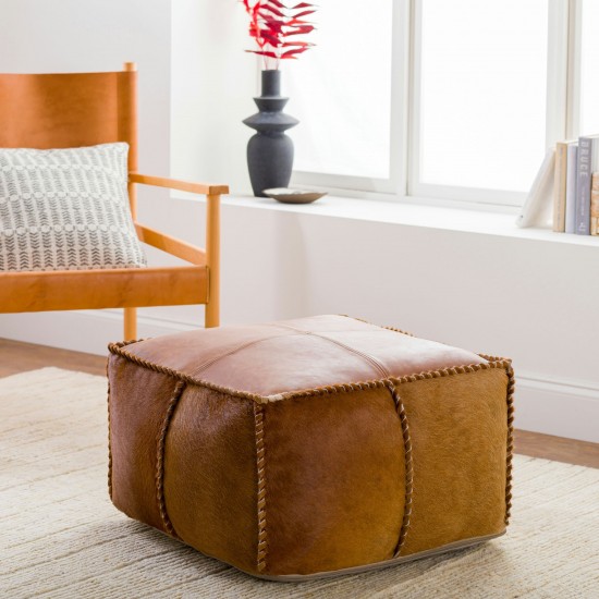 Surya Ranger Ii Brown Pouf 13"H X 22"W X 22"D