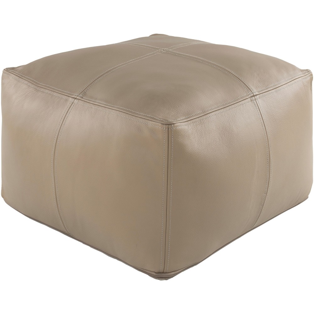 Surya Sheffield Medium Gray Pouf 13"H X 22"W X 22"D