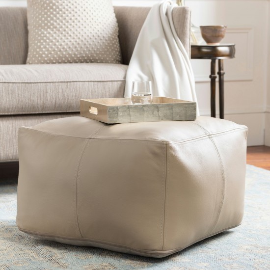 Surya Sheffield Medium Gray Pouf 13"H X 22"W X 22"D