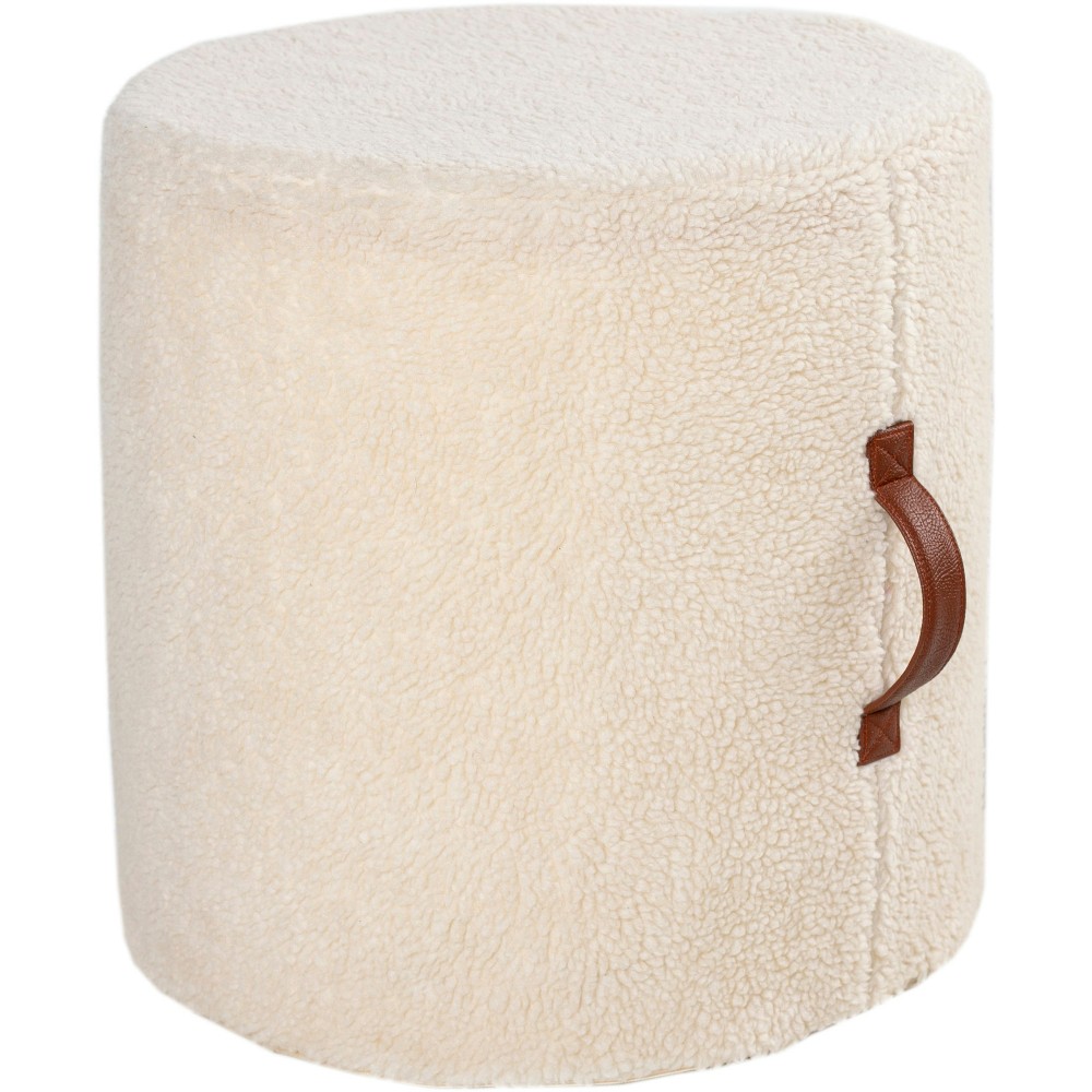 Surya Shepherd Cream Pouf 16"H X 16"W X 16"D