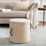 Surya Shepherd Cream Pouf 16"H X 16"W X 16"D