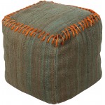 Surya Woodstock Dusty Sage Pouf 18"H X 18"W X 18"D