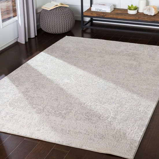 Surya Aisha Light Gray Rug 5'3" Round