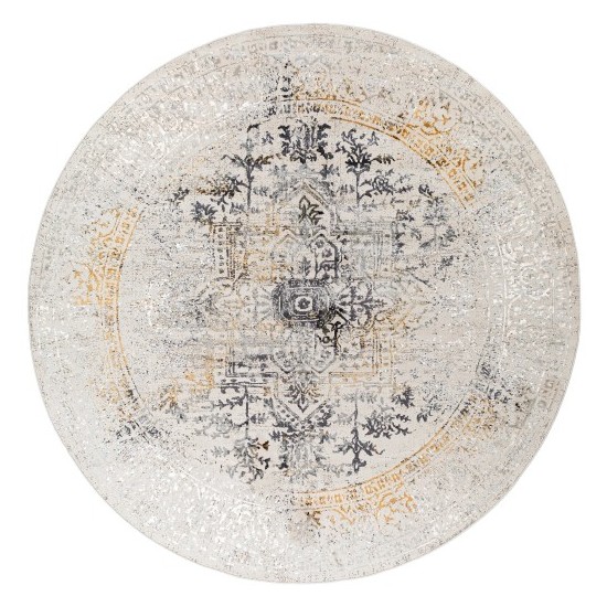 Surya Aisha Rug 5'3" Round Charcoal