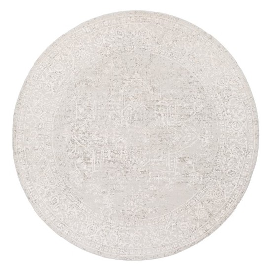 Surya Aisha Gray Rug 5'3" Round