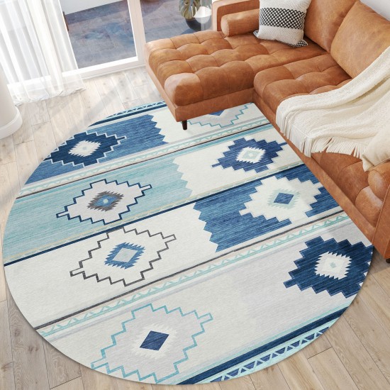 Addison Rugs Sonora ASO31 Blue 8' x 8' Rug