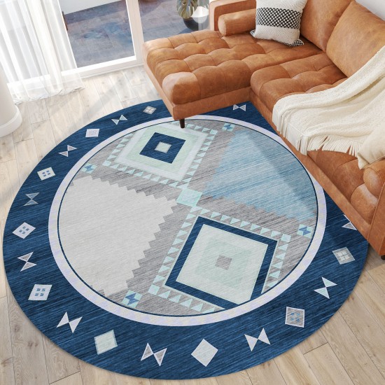 Addison Rugs Sonora ASO32 Blue 8' x 8' Rug