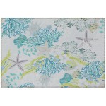 Addison Rugs Surfside ASR31 Aqua 1'8" x 2'6" Rug