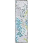 Addison Rugs Surfside ASR31 Aqua 2'3" x 7'6" Rug