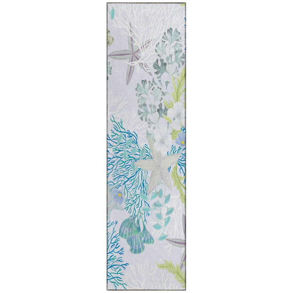 Addison Rugs Surfside ASR31 Aqua 2'3" x 7'6" Rug