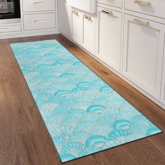 Addison Rugs Surfside ASR32 Aqua 2'3" x 7'6" Rug