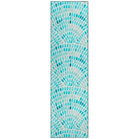 Addison Rugs Surfside ASR37 Aqua 2'3" x 7'6" Rug