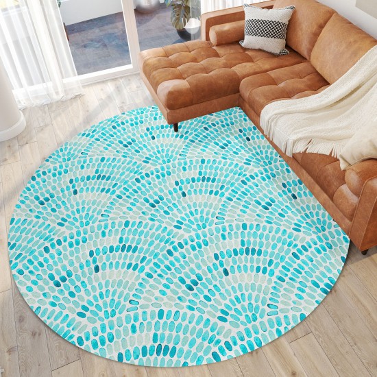 Addison Rugs Surfside ASR37 Aqua 8' x 8' Rug