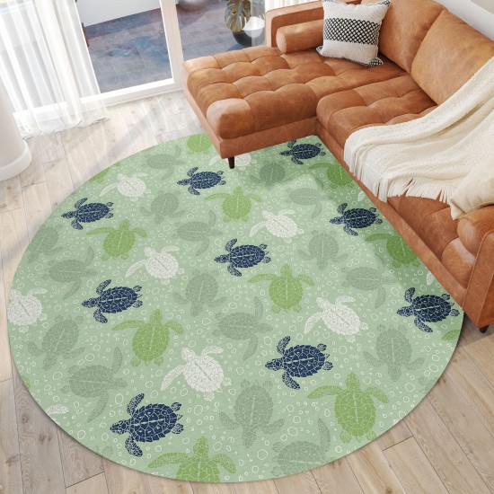 Addison Rugs Surfside ASR43 Green 8' x 8' Rug