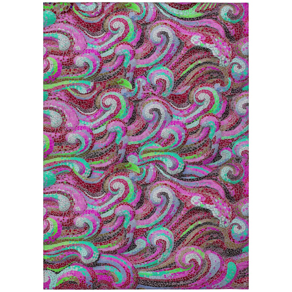 Addison Rugs Surfside ASR44 Raspberry 3' x 5' Rug