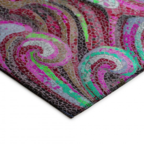 Addison Rugs Surfside ASR44 Raspberry 5' x 7'6" Rug