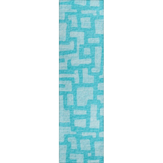 Addison Rugs Yuma AYU34 Turquoise 2'3" x 7'6" Rug