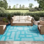 Addison Rugs Yuma AYU34 Turquoise 5' x 7'6" Rug