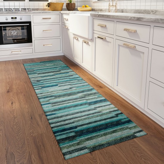 Addison Rugs Yuma AYU38 Turquoise 2'3" x 7'6" Rug