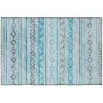 Addison Rugs Yuma AYU40 Turquoise 1'8" x 2'6" Rug