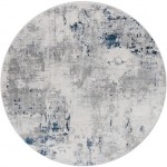 Surya Aisha Rug 6'7" Round - Charcoal, Light Gray