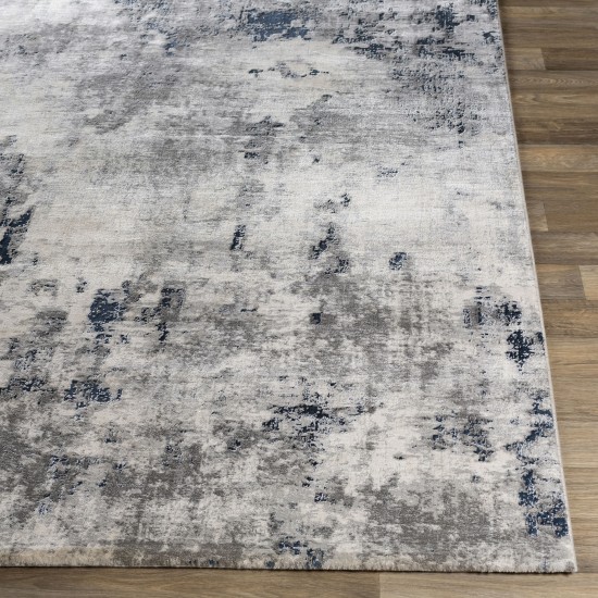 Surya Aisha Rug 6'7" Round - Charcoal, Light Gray