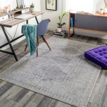 Surya Alice Rug 5'3" X 7' - Charcoal & Light Gray