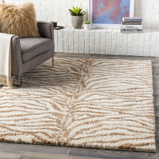 Surya Aliyah Shag Rug 5'3" X 7'3" - Cream, Tan