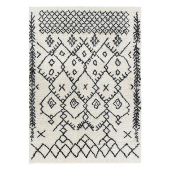 Surya Aliyah Shag Rug 2' X 3' - Cream & Charcoal