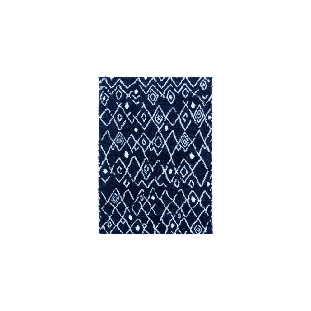 Surya Aliyah Shag Dark Blue Rug 5'3" X 7'3" Surya Aliyah Shag Dark Blue Rug 5'3" X 7'3"