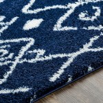 Surya Aliyah Shag Dark Blue Rug 6'7" X 9'